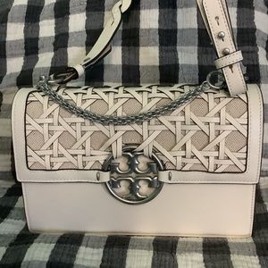 Tory Burch basket weave shoulder bag